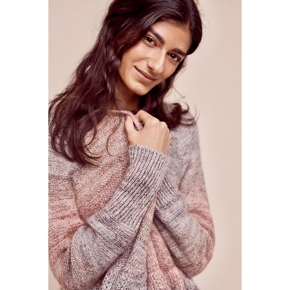 Anthropologie KNITTED & KNOTTED Cody Open Cardigan Peplum Mohair Wool Small - Picture 5 of 14